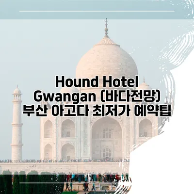 Hound Hotel Gwangan (바다전망) 부산 아고다 최저가 예약팁