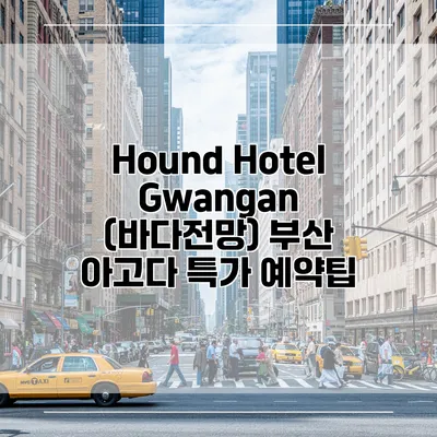 Hound Hotel Gwangan (바다전망) 부산 아고다 특가 예약팁