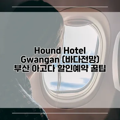 Hound Hotel Gwangan (바다전망) 부산 아고다 할인예약 꿀팁