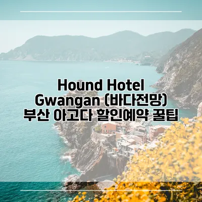 Hound Hotel Gwangan (바다전망) 부산 아고다 할인예약 꿀팁