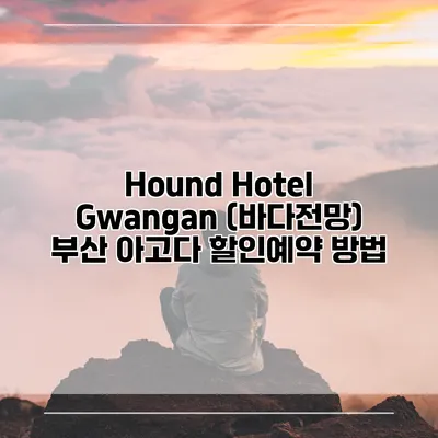 Hound Hotel Gwangan (바다전망) 부산 아고다 할인예약 방법