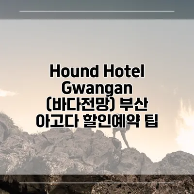 Hound Hotel Gwangan (바다전망) 부산 아고다 할인예약 팁