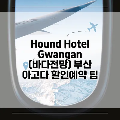 Hound Hotel Gwangan (바다전망) 부산 아고다 할인예약 팁