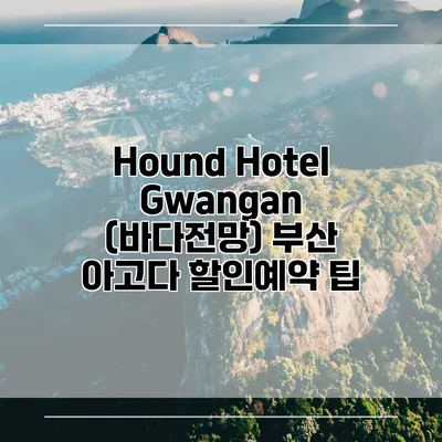 Hound Hotel Gwangan (바다전망) 부산 아고다 할인예약 팁