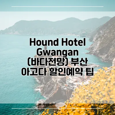 Hound Hotel Gwangan (바다전망) 부산 아고다 할인예약 팁