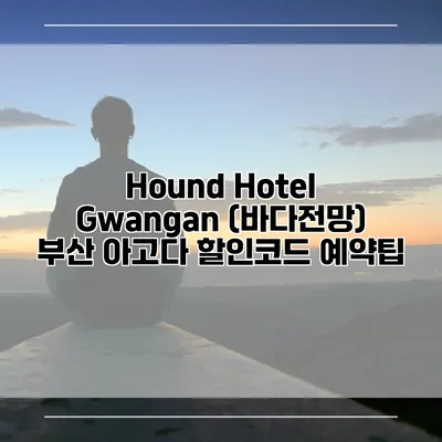 Hound Hotel Gwangan (바다전망) 부산 아고다 할인코드 예약팁