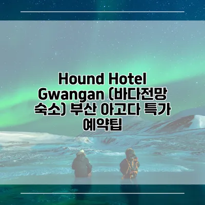 Hound Hotel Gwangan (바다전망 숙소) 부산 아고다 특가 예약팁
