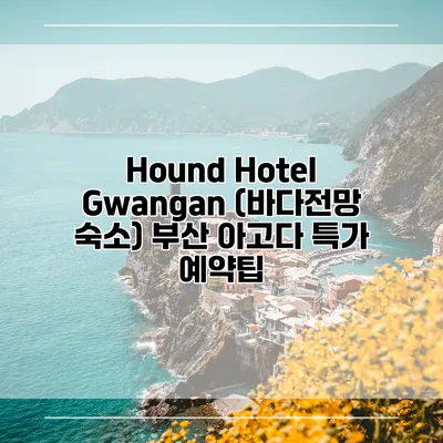 Hound Hotel Gwangan (바다전망 숙소) 부산 아고다 특가 예약팁