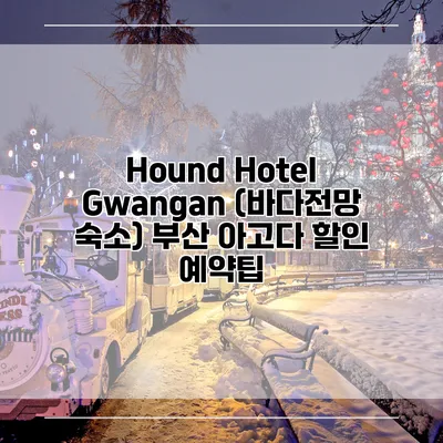Hound Hotel Gwangan (바다전망 숙소) 부산 아고다 할인 예약팁