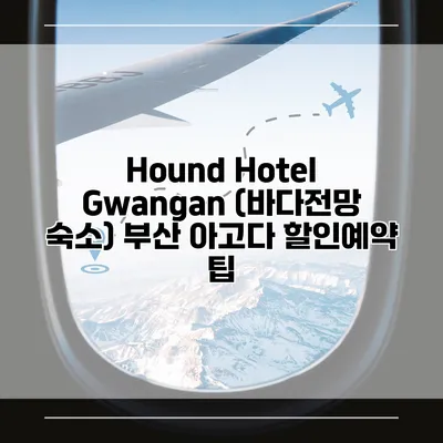 Hound Hotel Gwangan (바다전망 숙소) 부산 아고다 할인예약 팁
