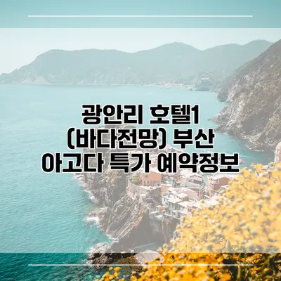 광안리 호텔1 (바다전망) 부산 아고다 특가 예약정보
