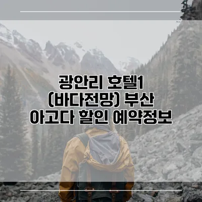 광안리 호텔1 (바다전망) 부산 아고다 할인 예약정보