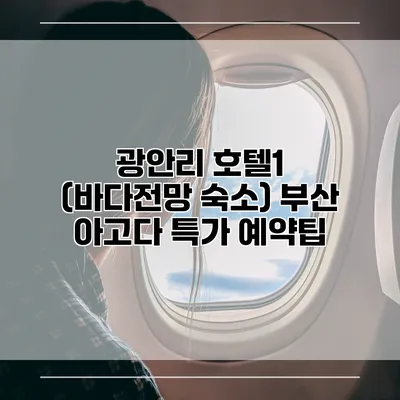 광안리 호텔1 (바다전망 숙소) 부산 아고다 특가 예약팁