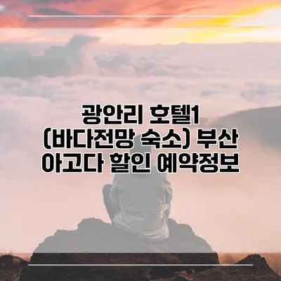 광안리 호텔1 (바다전망 숙소) 부산 아고다 할인 예약정보