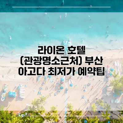 라이온 호텔 (관광명소근처) 부산 아고다 최저가 예약팁