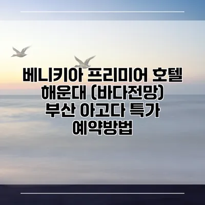 베니키아 프리미어 호텔 해운대 (바다전망) 부산 아고다 특가 예약방법