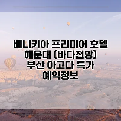 베니키아 프리미어 호텔 해운대 (바다전망) 부산 아고다 특가 예약정보