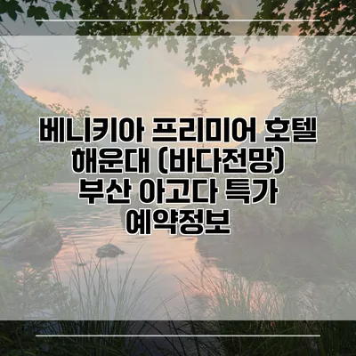 베니키아 프리미어 호텔 해운대 (바다전망) 부산 아고다 특가 예약정보