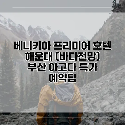 베니키아 프리미어 호텔 해운대 (바다전망) 부산 아고다 특가 예약팁