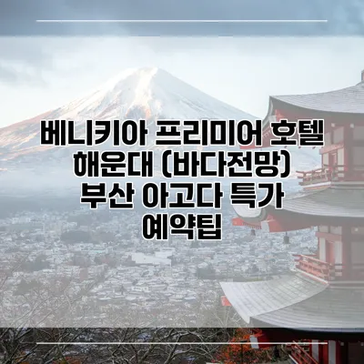 베니키아 프리미어 호텔 해운대 (바다전망) 부산 아고다 특가 예약팁