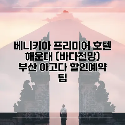 베니키아 프리미어 호텔 해운대 (바다전망) 부산 아고다 할인예약 팁