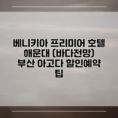 베니키아 프리미어 호텔 해운대 (바다전망) 부산 아고다 할인예약 팁