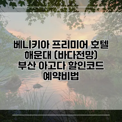 베니키아 프리미어 호텔 해운대 (바다전망) 부산 아고다 할인코드 예약비법