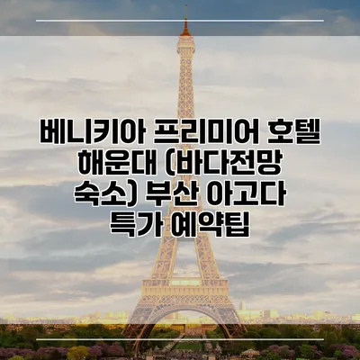 베니키아 프리미어 호텔 해운대 (바다전망 숙소) 부산 아고다 특가 예약팁