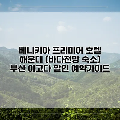 베니키아 프리미어 호텔 해운대 (바다전망 숙소) 부산 아고다 할인 예약가이드
