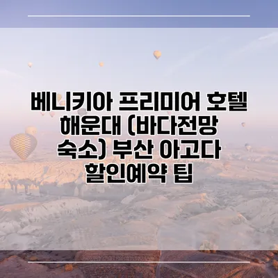 베니키아 프리미어 호텔 해운대 (바다전망 숙소) 부산 아고다 할인예약 팁