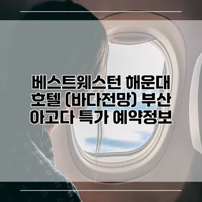 베스트웨스턴 해운대 호텔 (바다전망) 부산 아고다 특가 예약정보