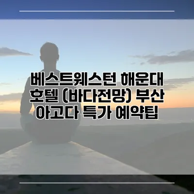 베스트웨스턴 해운대 호텔 (바다전망) 부산 아고다 특가 예약팁