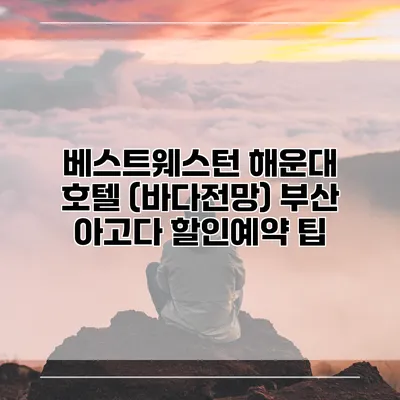 베스트웨스턴 해운대 호텔 (바다전망) 부산 아고다 할인예약 팁