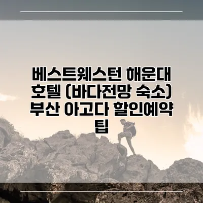베스트웨스턴 해운대 호텔 (바다전망 숙소) 부산 아고다 할인예약 팁