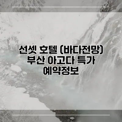 선셋 호텔 (바다전망) 부산 아고다 특가 예약정보
