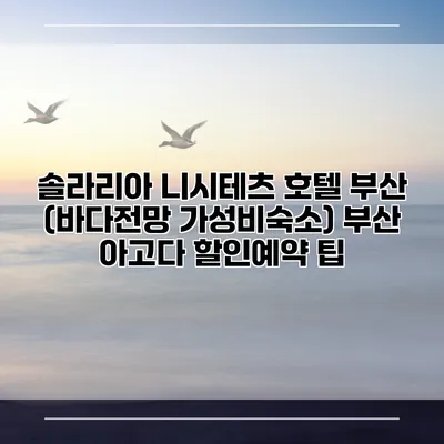 솔라리아 니시테츠 호텔 부산 (바다전망 가성비숙소) 부산 아고다 할인예약 팁