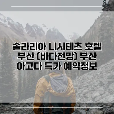 솔라리아 니시테츠 호텔 부산 (바다전망) 부산 아고다 특가 예약정보