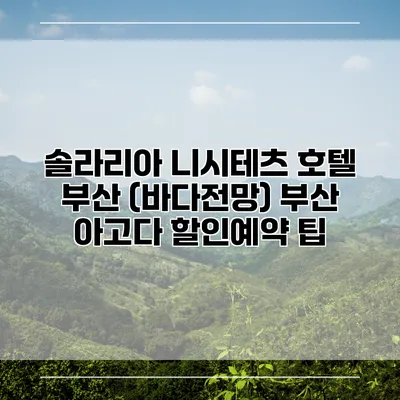 솔라리아 니시테츠 호텔 부산 (바다전망) 부산 아고다 할인예약 팁