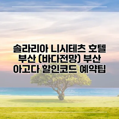 솔라리아 니시테츠 호텔 부산 (바다전망) 부산 아고다 할인코드 예약팁
