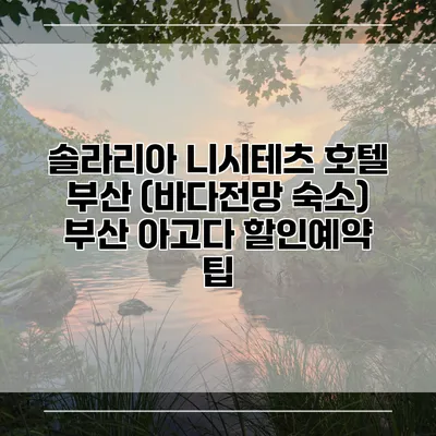 솔라리아 니시테츠 호텔 부산 (바다전망 숙소) 부산 아고다 할인예약 팁