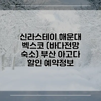신라스테이 해운대 벡스코 (바다전망 숙소) 부산 아고다 할인 예약정보