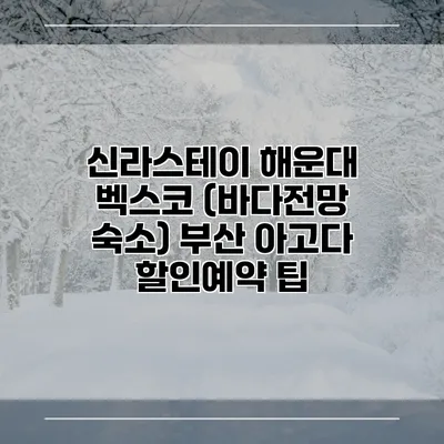 신라스테이 해운대 벡스코 (바다전망 숙소) 부산 아고다 할인예약 팁