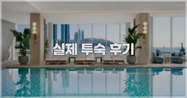 💬 실제 투숙 후기