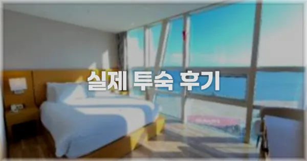 💬 실제 투숙 후기