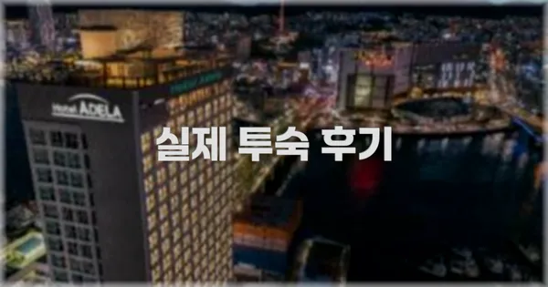 💬 실제 투숙 후기