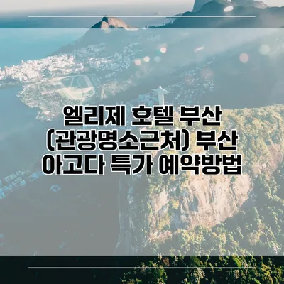 엘리제 호텔 부산 (관광명소근처) 부산 아고다 특가 예약방법