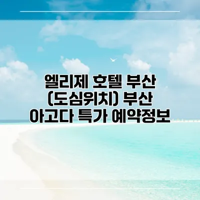 엘리제 호텔 부산 (도심위치) 부산 아고다 특가 예약정보