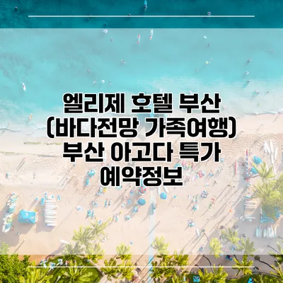 엘리제 호텔 부산 (바다전망 가족여행) 부산 아고다 특가 예약정보