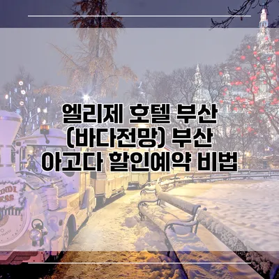 엘리제 호텔 부산 (바다전망) 부산 아고다 할인예약 비법