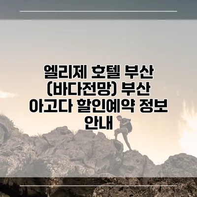 엘리제 호텔 부산 (바다전망) 부산 아고다 할인예약 정보 안내
